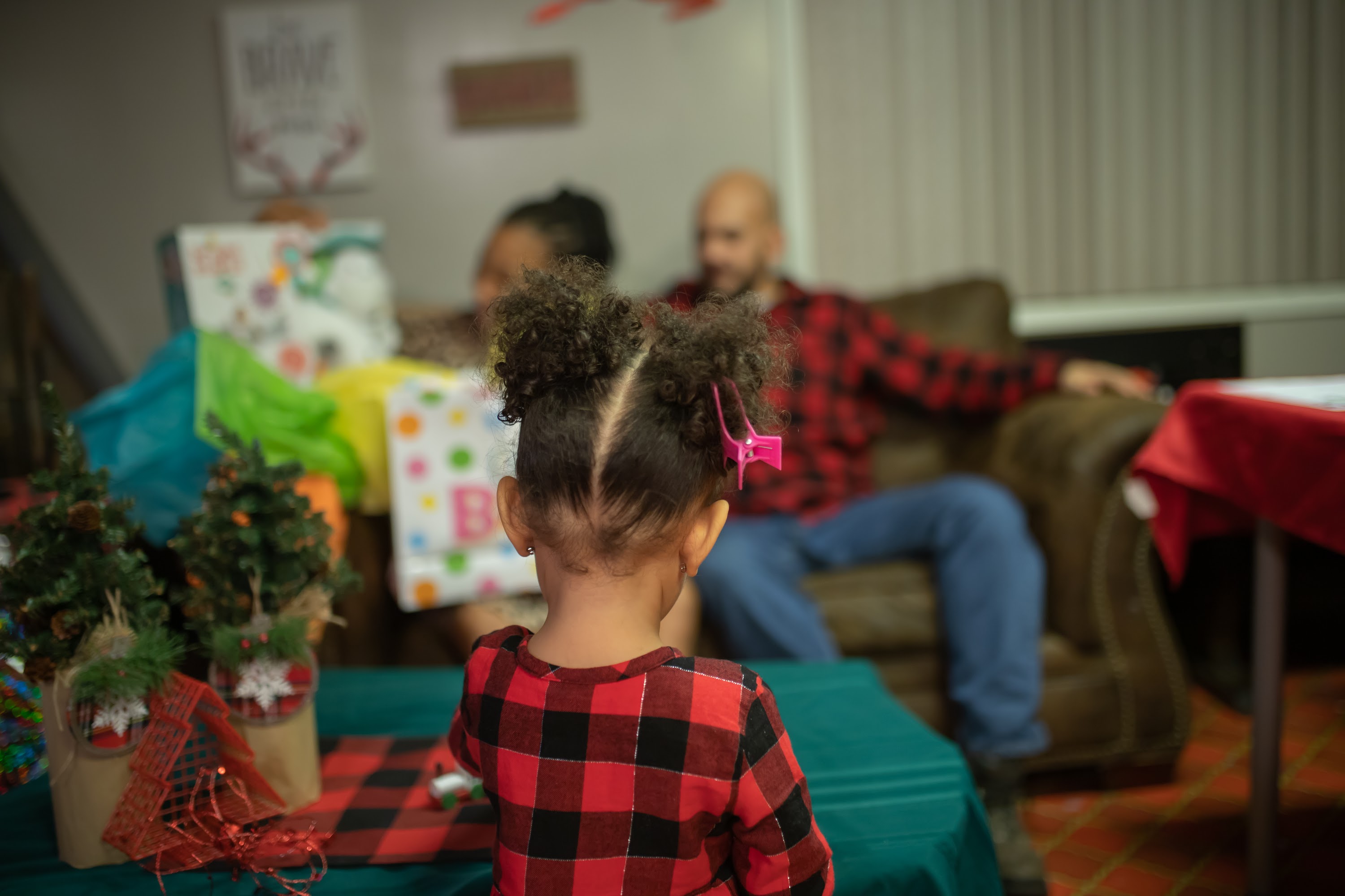 Christmas Gift Opening Moment