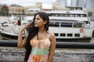 Young Woman Portrait at Tower Bridge, London