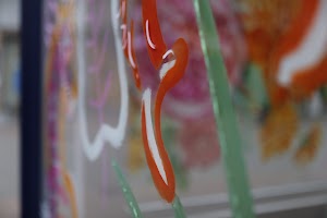 Abstract Painted Glass Art