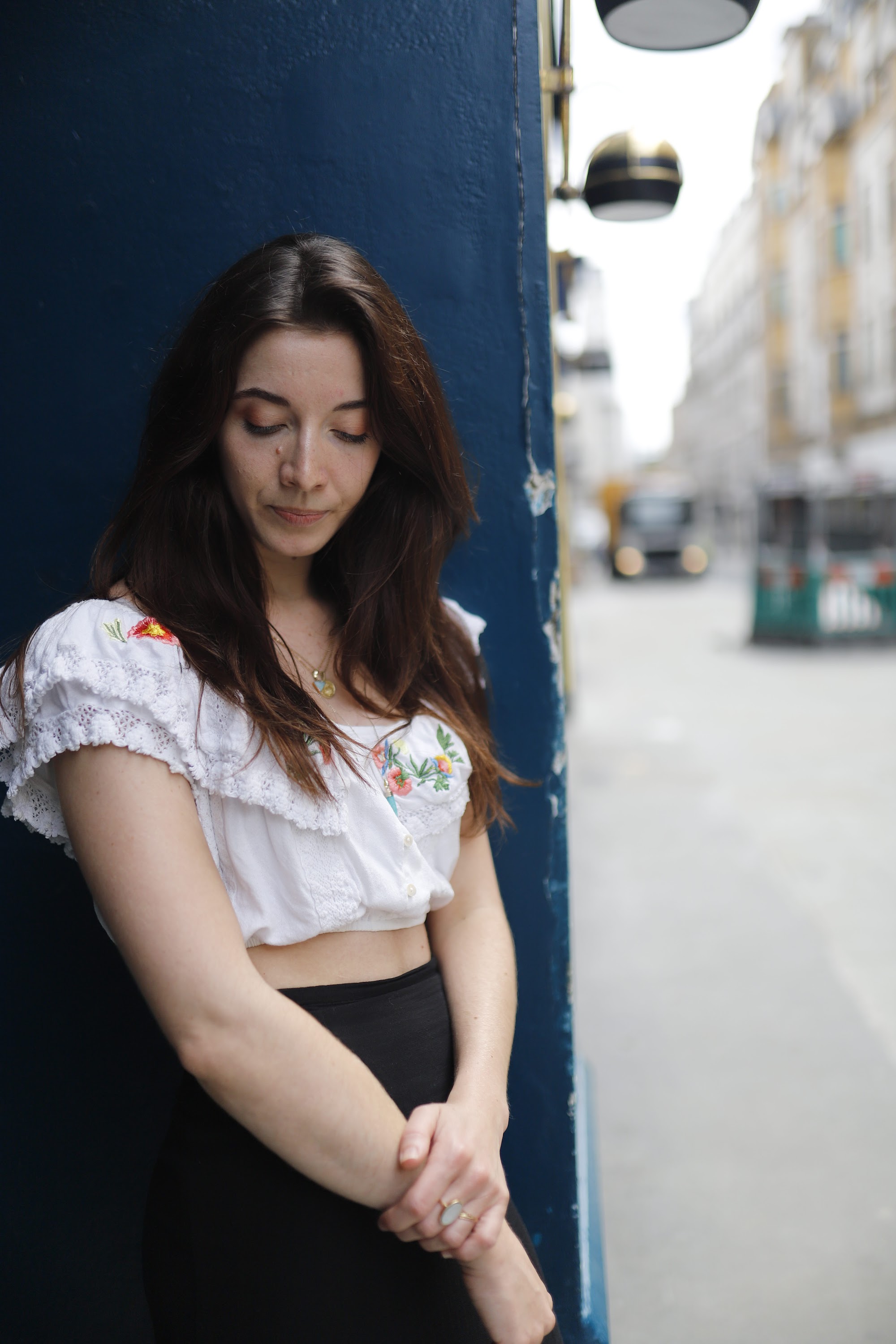 Street Portrait on Cobblestone Lane