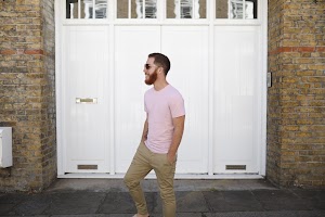 Man Posing on Colorful Street, Notting Hill, London
