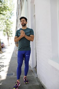 Man in Nike Running Gear on London Residential Street