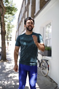 Man in Nike Running Gear on London Residential Street