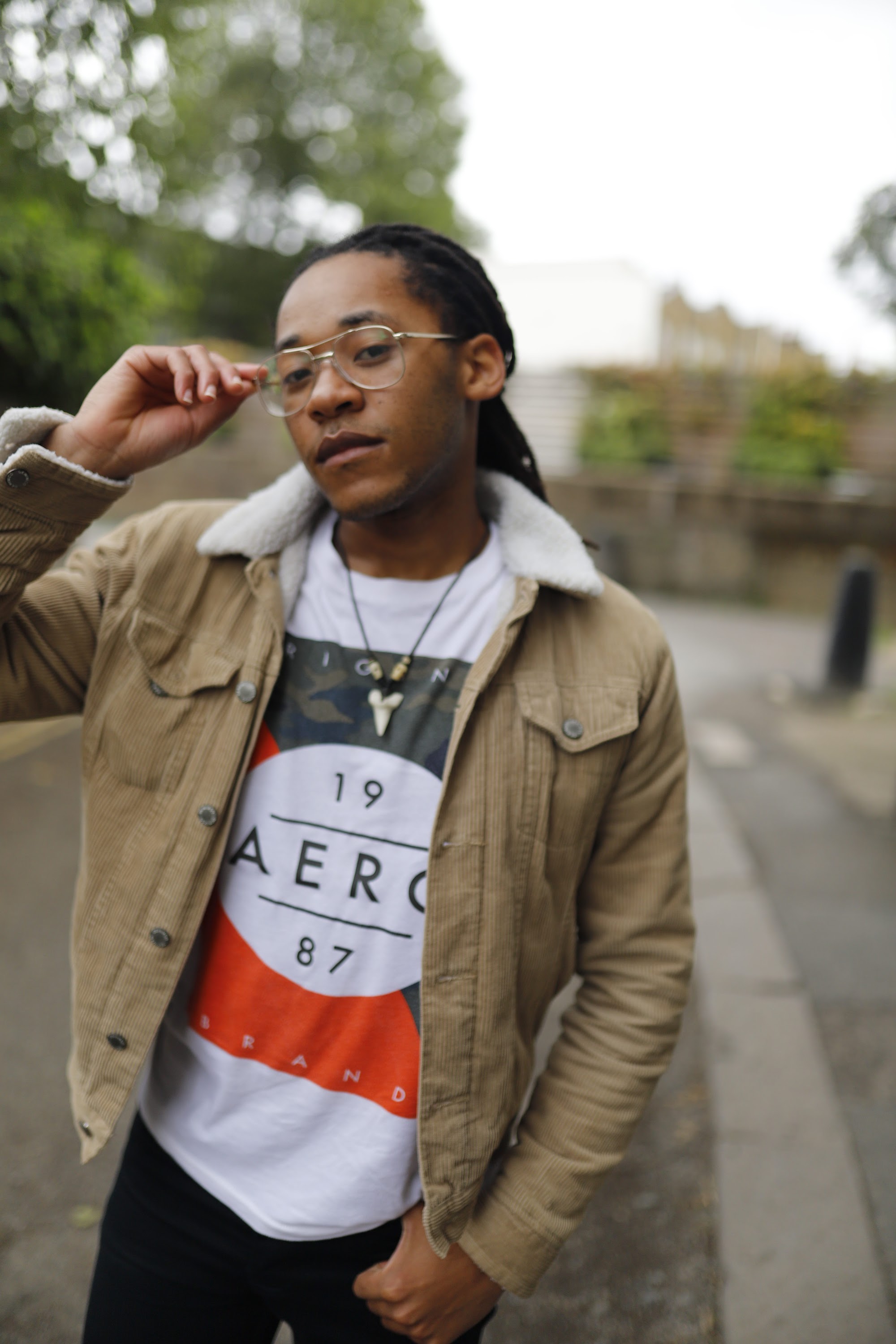 Young Man Portrait in Narrow Urban Alley