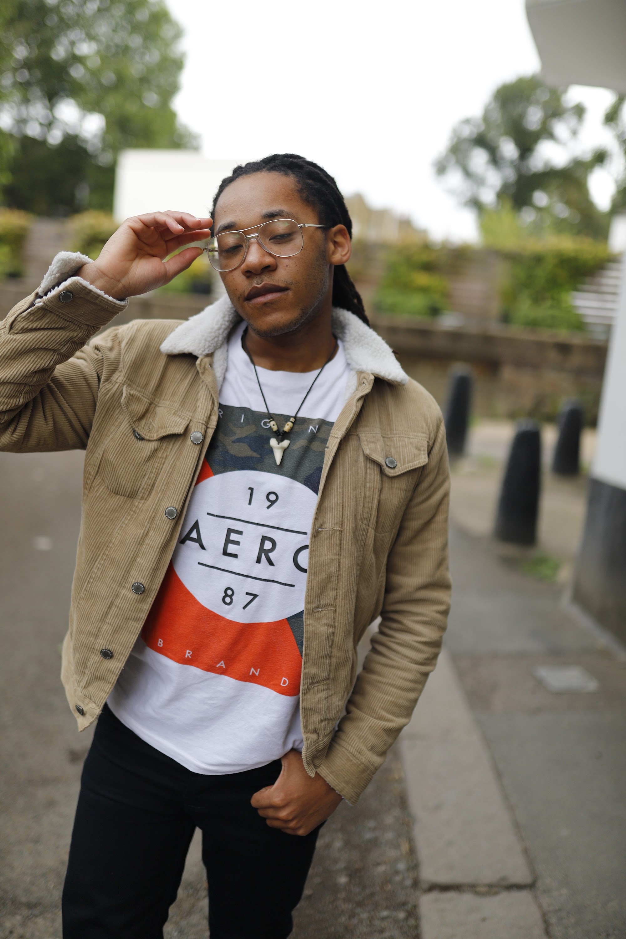 Young Man Portrait in Narrow Urban Alley