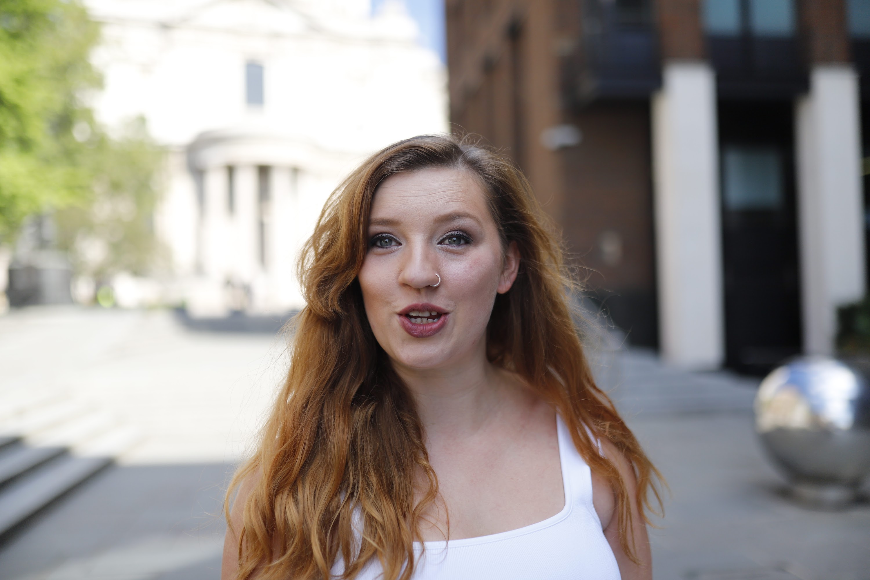 Young Woman Portrait Near St. Paul's Cathedral, London
