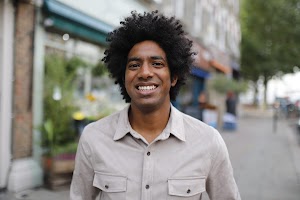 Man Standing on London Terrace Street