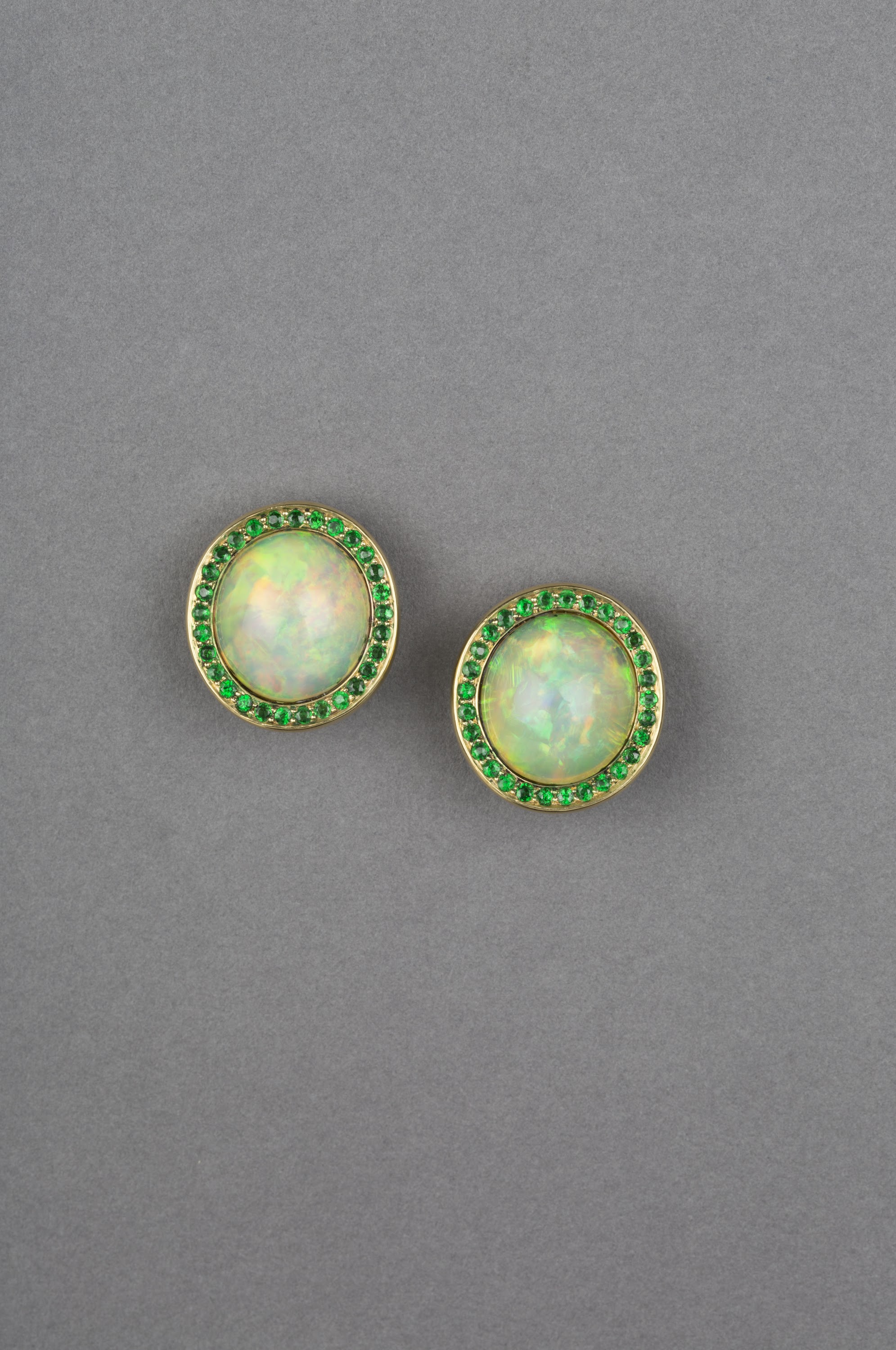 Tahitian Pearl and Pavé Diamond Drop Earrings on White Background