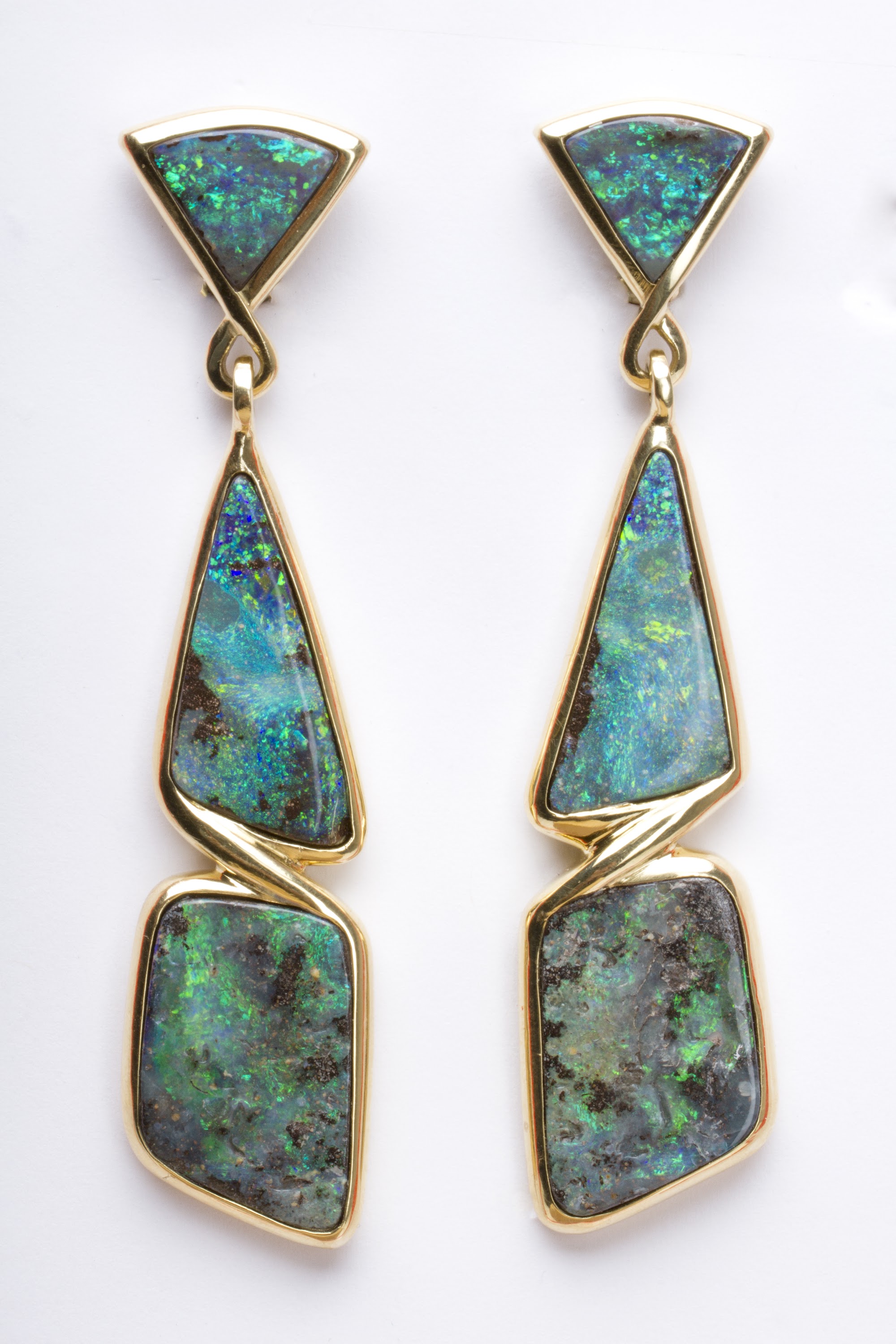 Tahitian Pearl and Pavé Diamond Drop Earrings on White Background