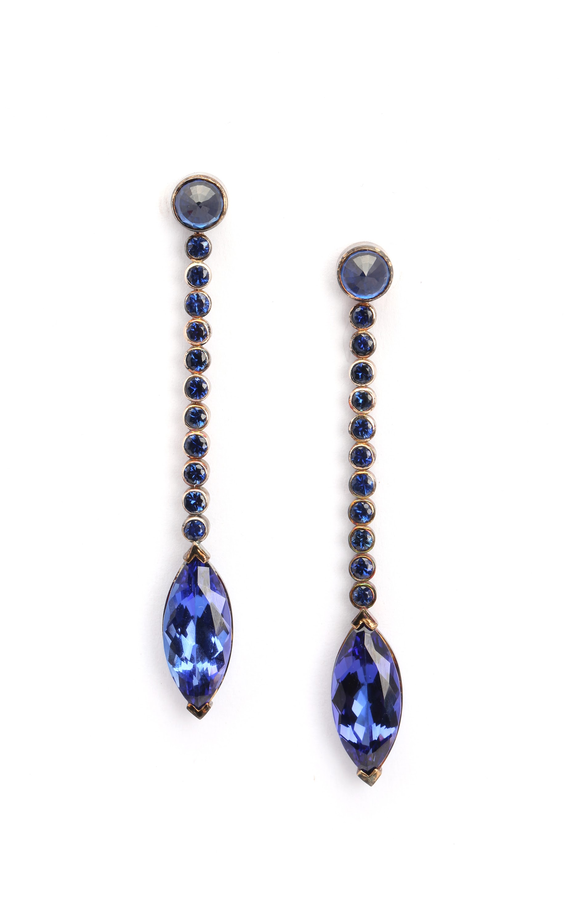 Tahitian Pearl and Pavé Diamond Drop Earrings on White Background