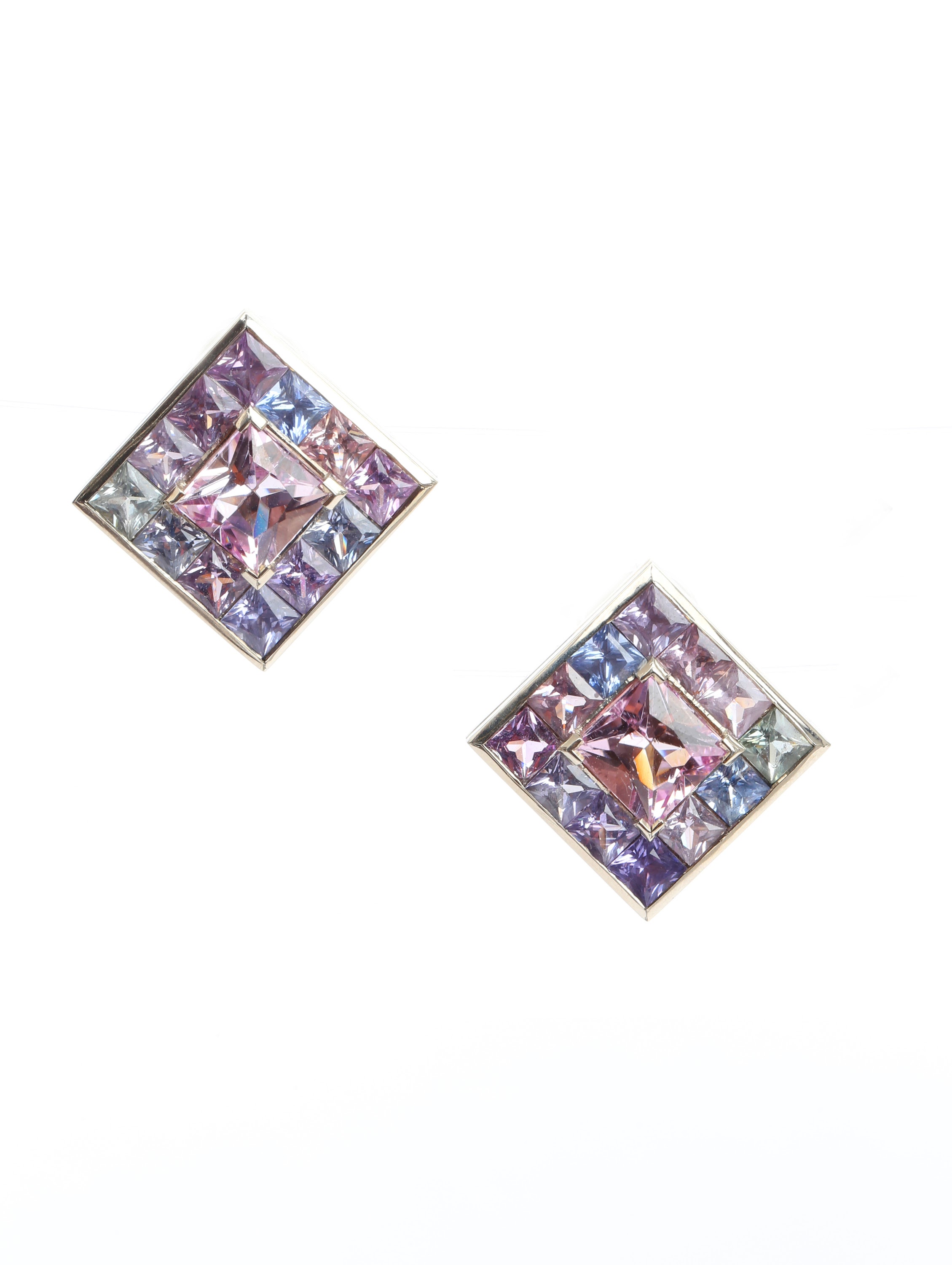 Tahitian Pearl and Pavé Diamond Drop Earrings on White Background