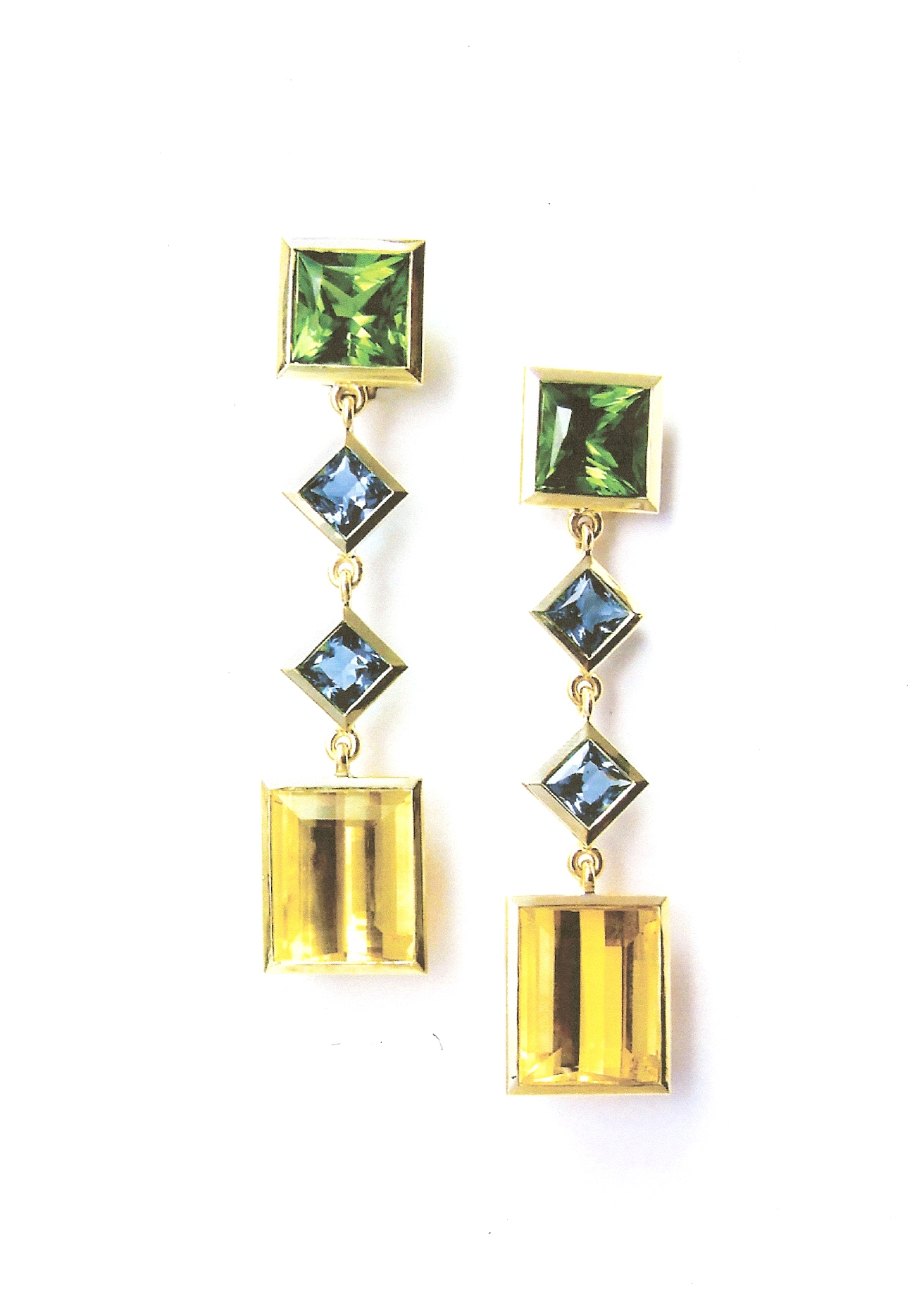 Tahitian Pearl and Pavé Diamond Drop Earrings on White Background