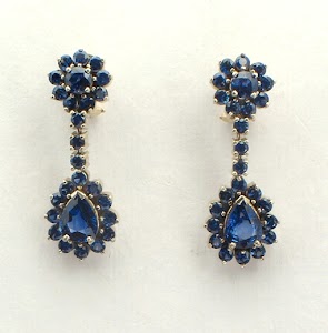 Tahitian Pearl and Pavé Diamond Drop Earrings on White Background