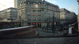 Oxford Circus, London — H&M Corner Building at Dusk