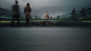 Millennium Bridge Looking Toward St. Paul's Cathedral, London