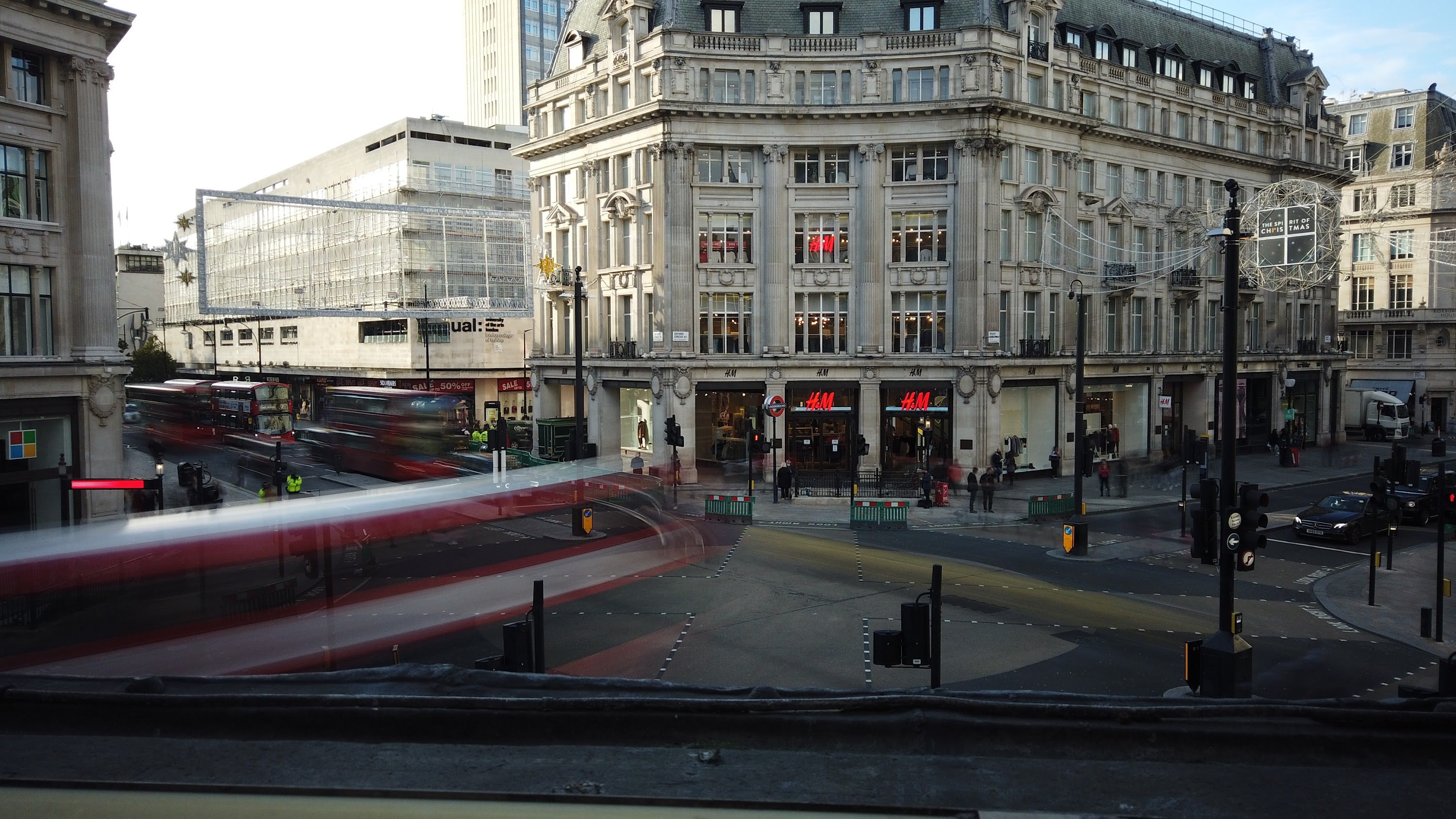 Oxford Circus Intersection at Christmas, London