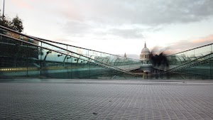 Millennium Bridge Long Exposure Looking Toward St. Paul's Cathedral, London