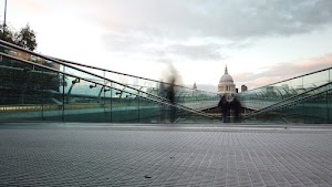 Millennium Bridge Long Exposure Looking Toward St. Paul's Cathedral, London