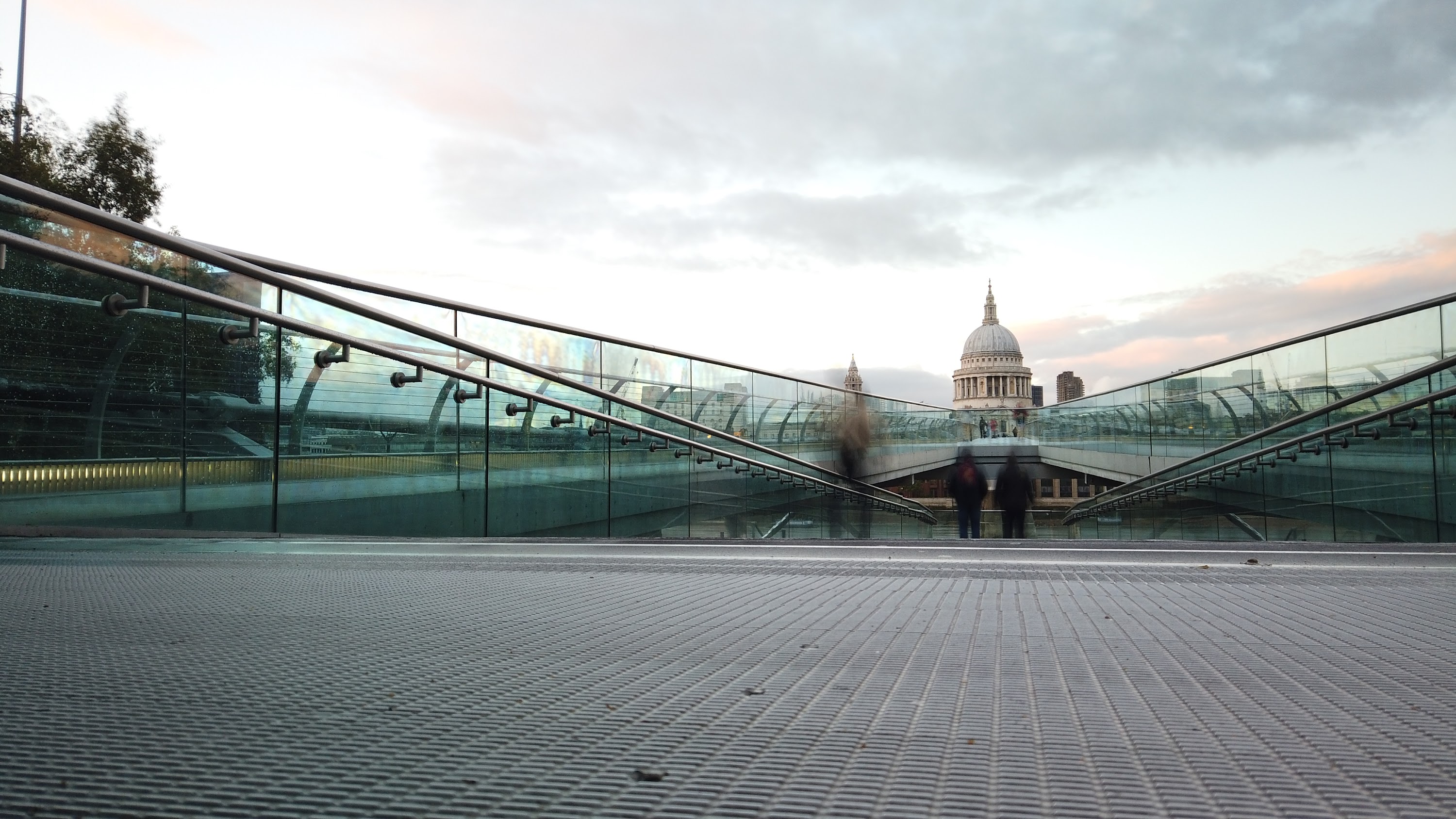 Millennium Bridge Long Exposure Looking Toward St. Paul's Cathedral, London
