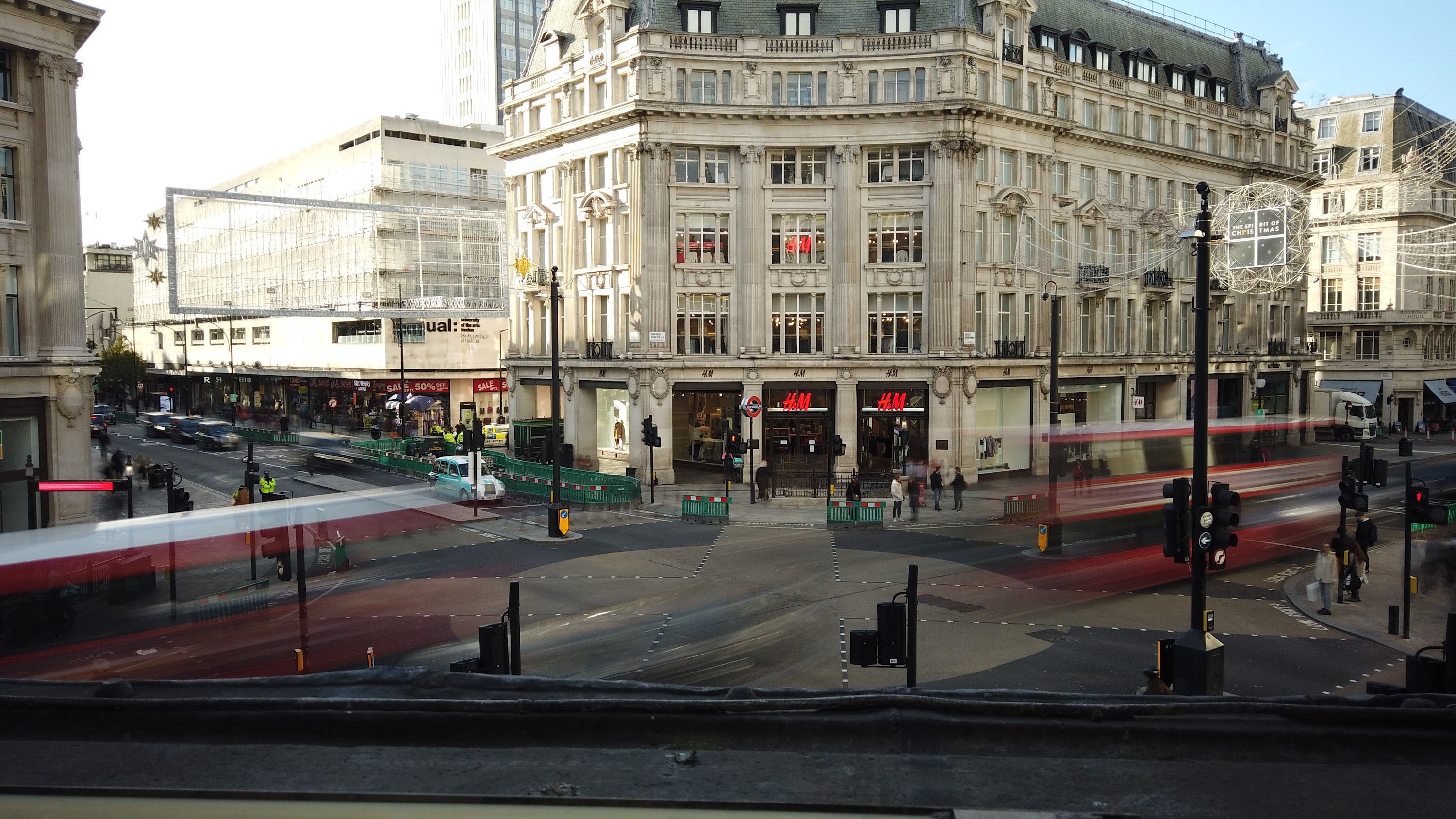 Oxford Circus Intersection at Christmas, London