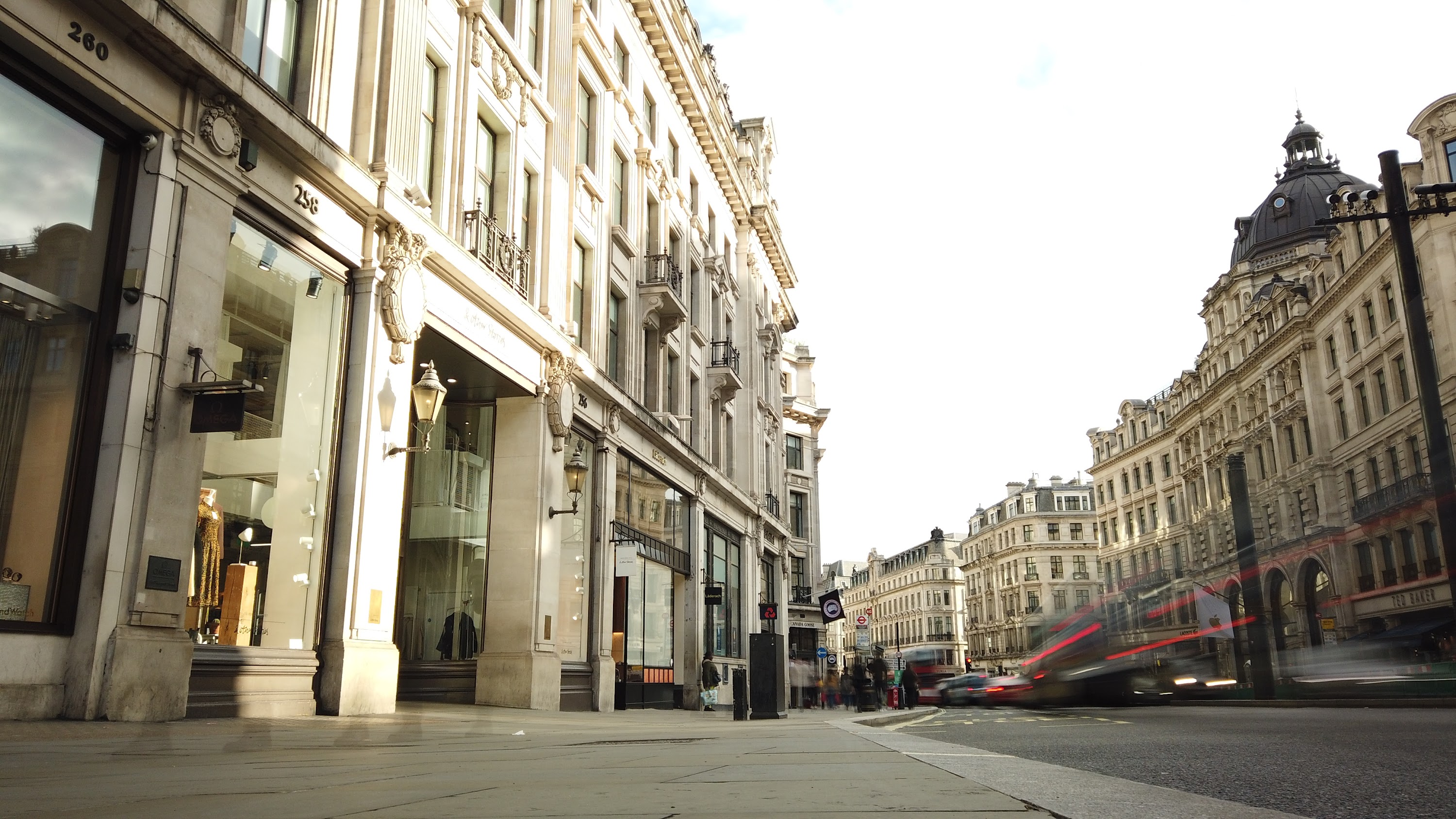 Long Exposure on a Grand London Street at Dusk