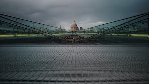Millennium Bridge Looking Toward St. Paul's Cathedral, London