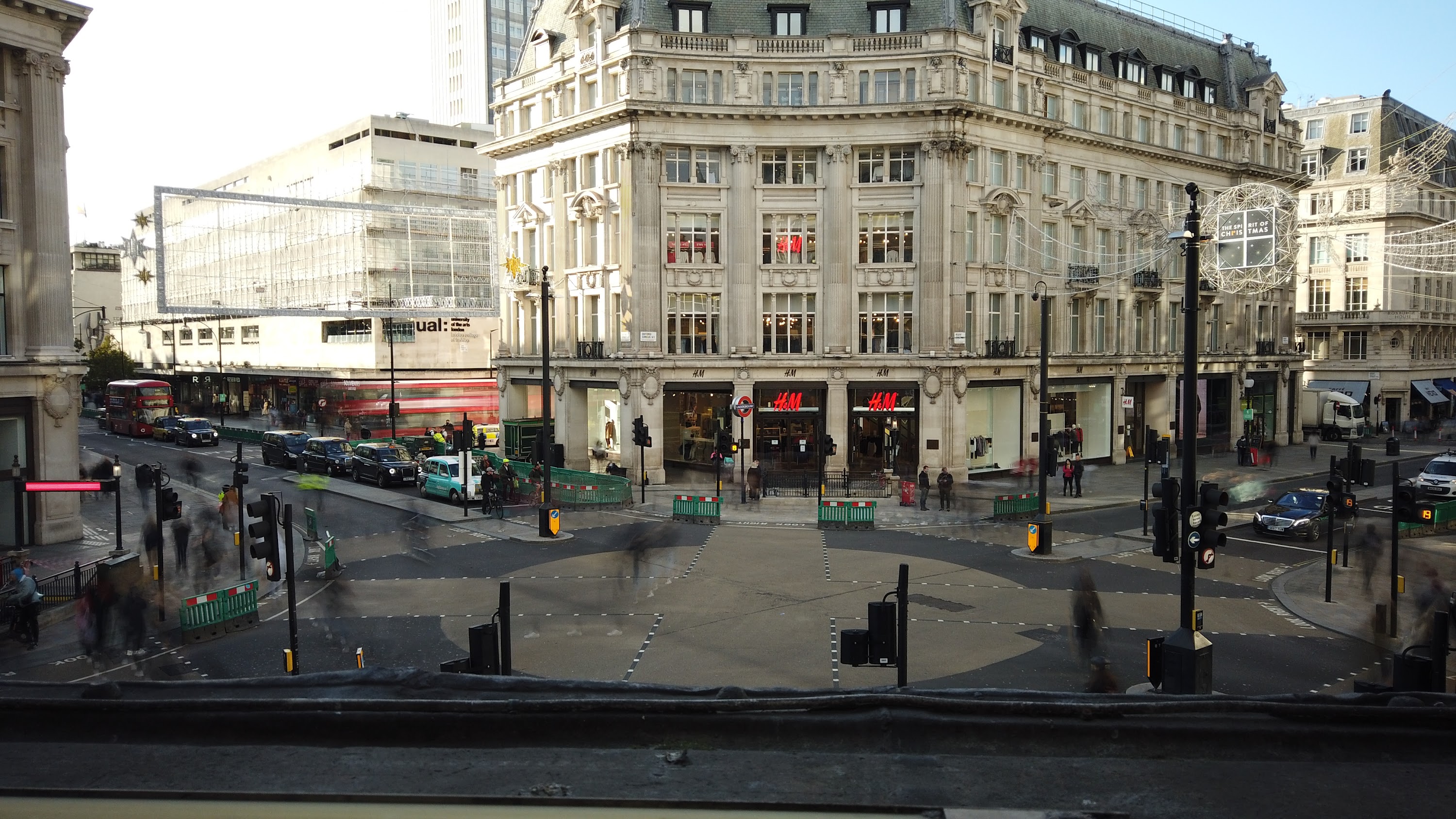 Oxford Circus Intersection at Christmas, London