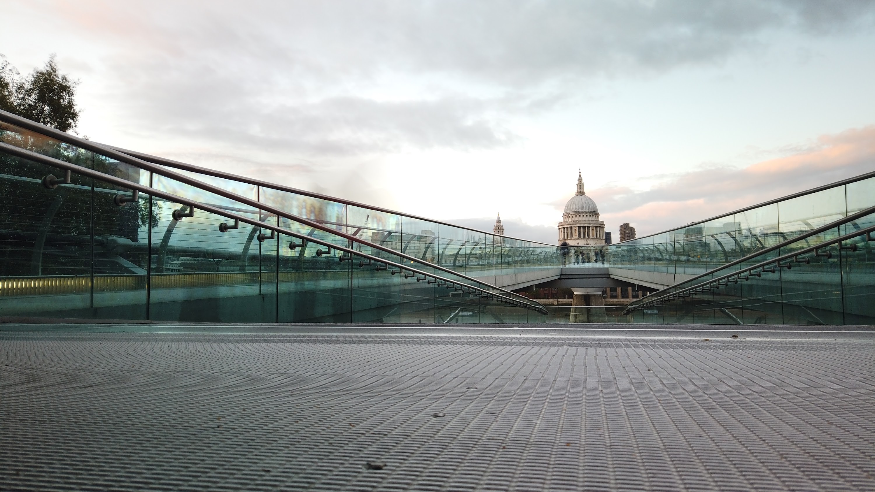 Millennium Bridge Long Exposure Looking Toward St. Paul's Cathedral, London