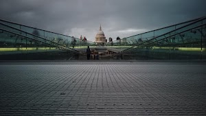 Millennium Bridge Looking Toward St. Paul's Cathedral, London