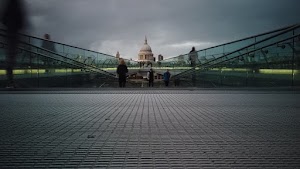 Millennium Bridge Looking Toward St. Paul's Cathedral, London