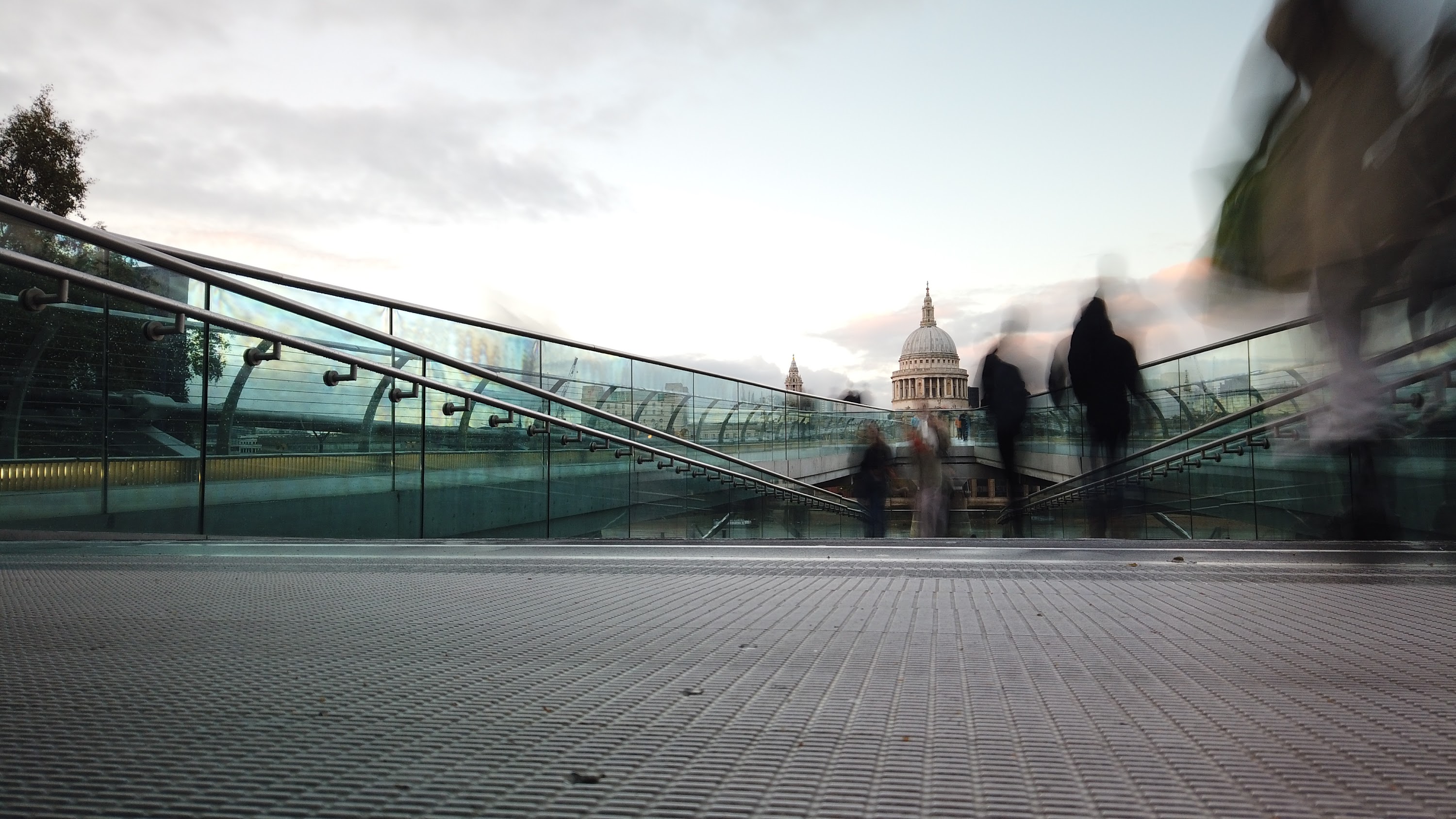 Millennium Bridge Long Exposure Looking Toward St. Paul's Cathedral, London