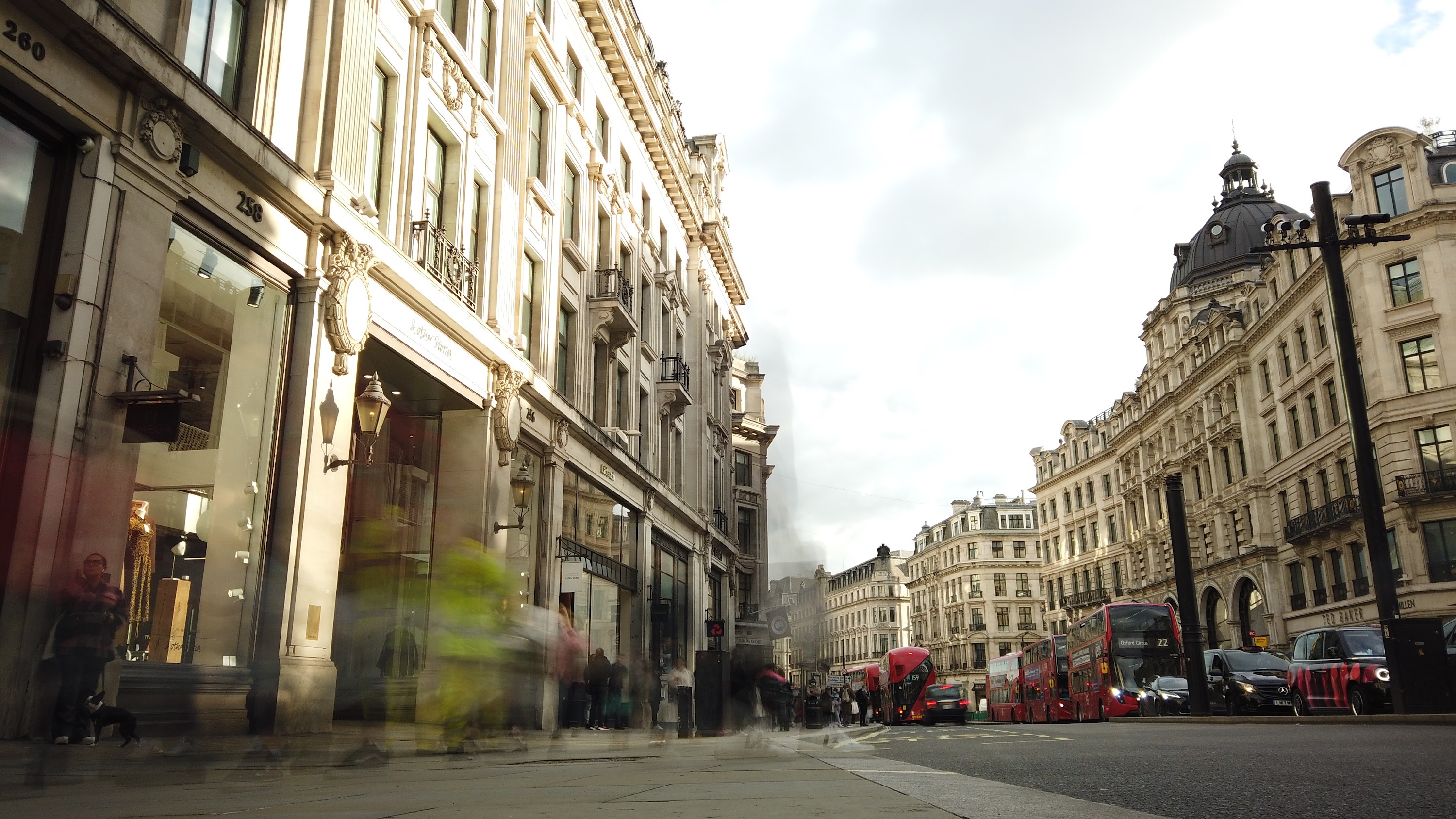 Long Exposure on a Grand London Street at Dusk
