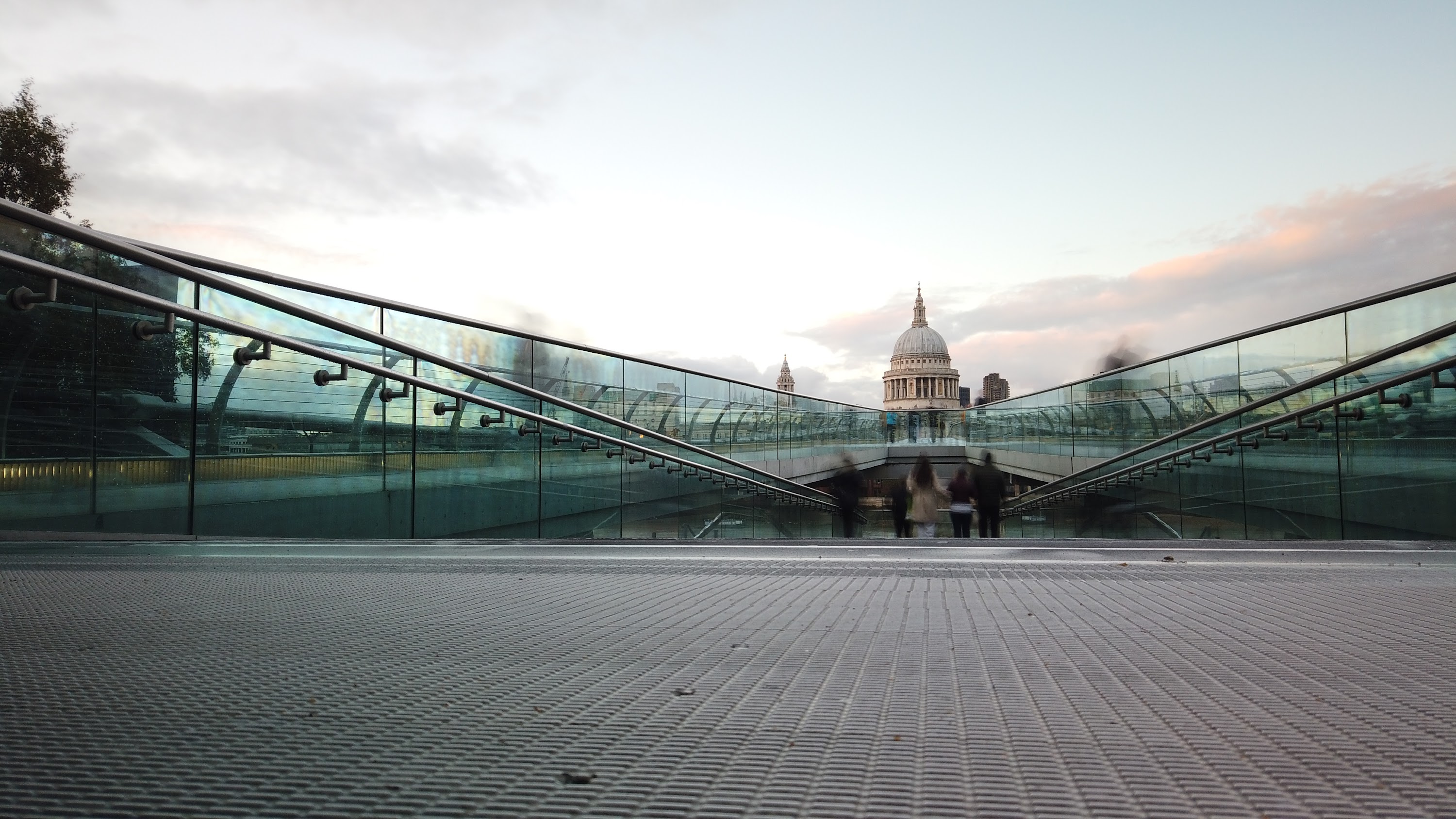 Millennium Bridge Long Exposure Looking Toward St. Paul's Cathedral, London