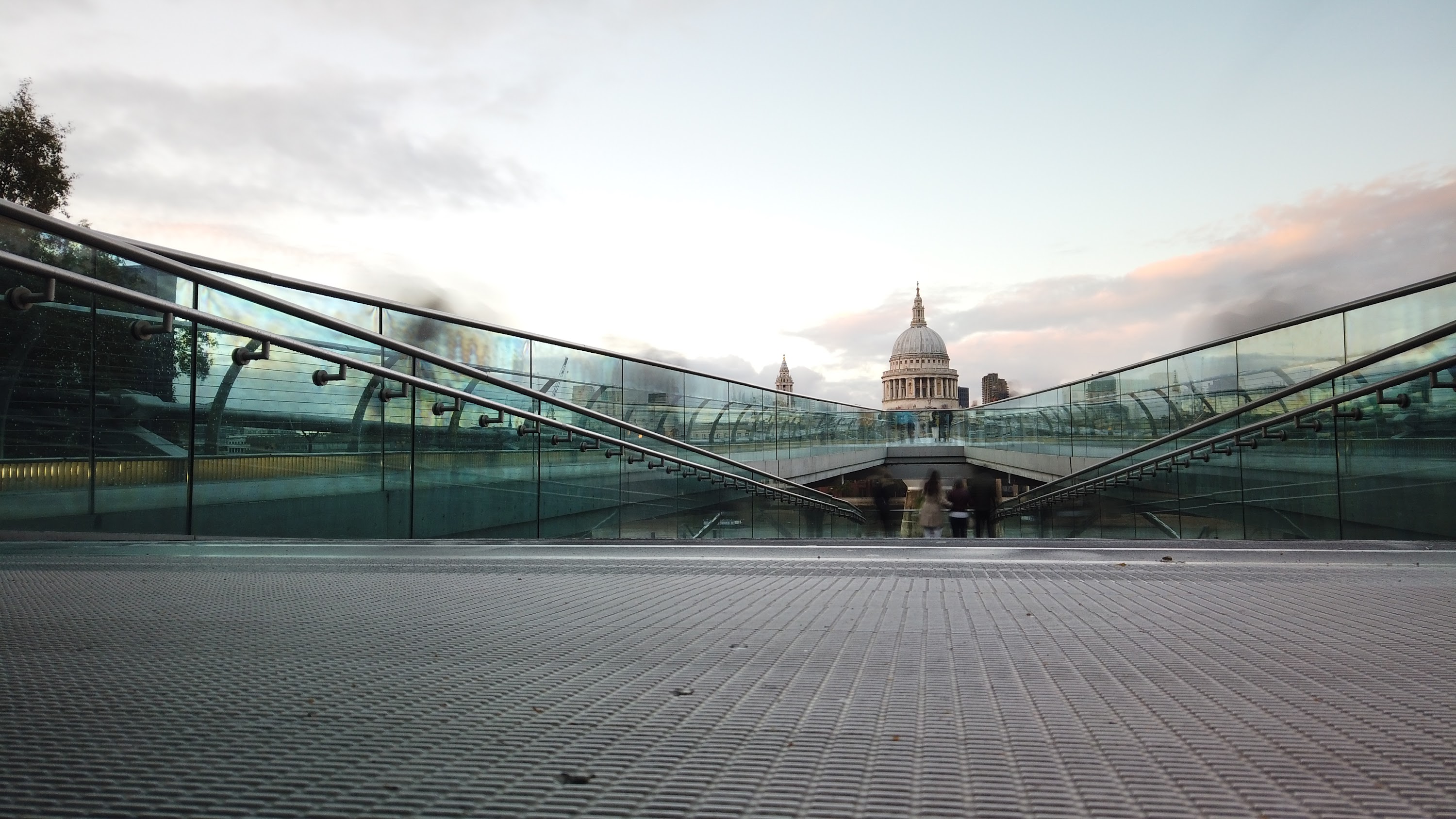 Millennium Bridge Long Exposure Looking Toward St. Paul's Cathedral, London