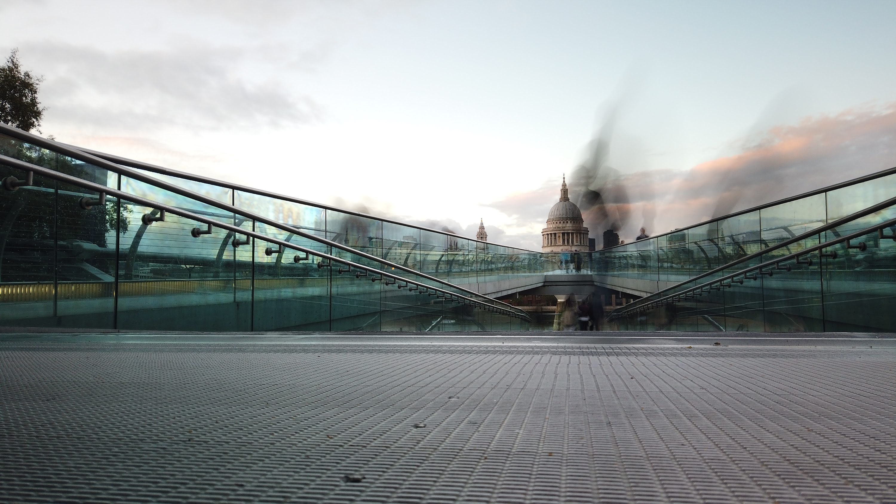 Millennium Bridge Long Exposure Looking Toward St. Paul's Cathedral, London