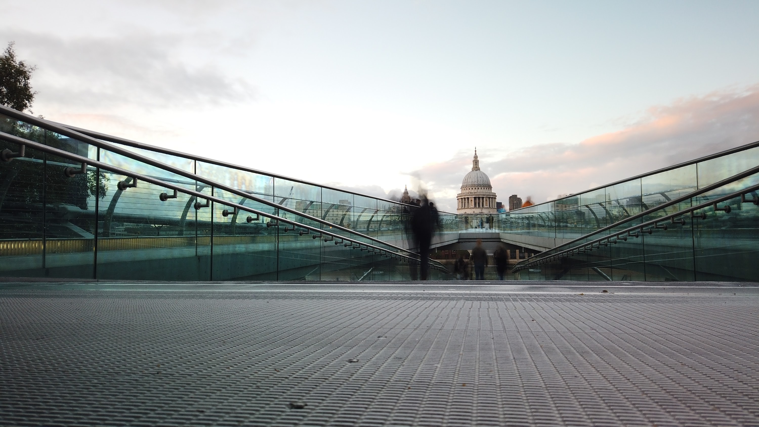 Millennium Bridge Long Exposure Looking Toward St. Paul's Cathedral, London