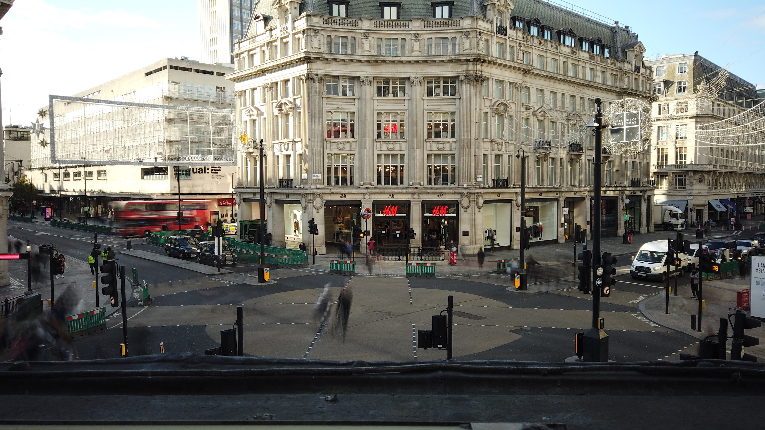 Oxford Circus Intersection at Christmas, London