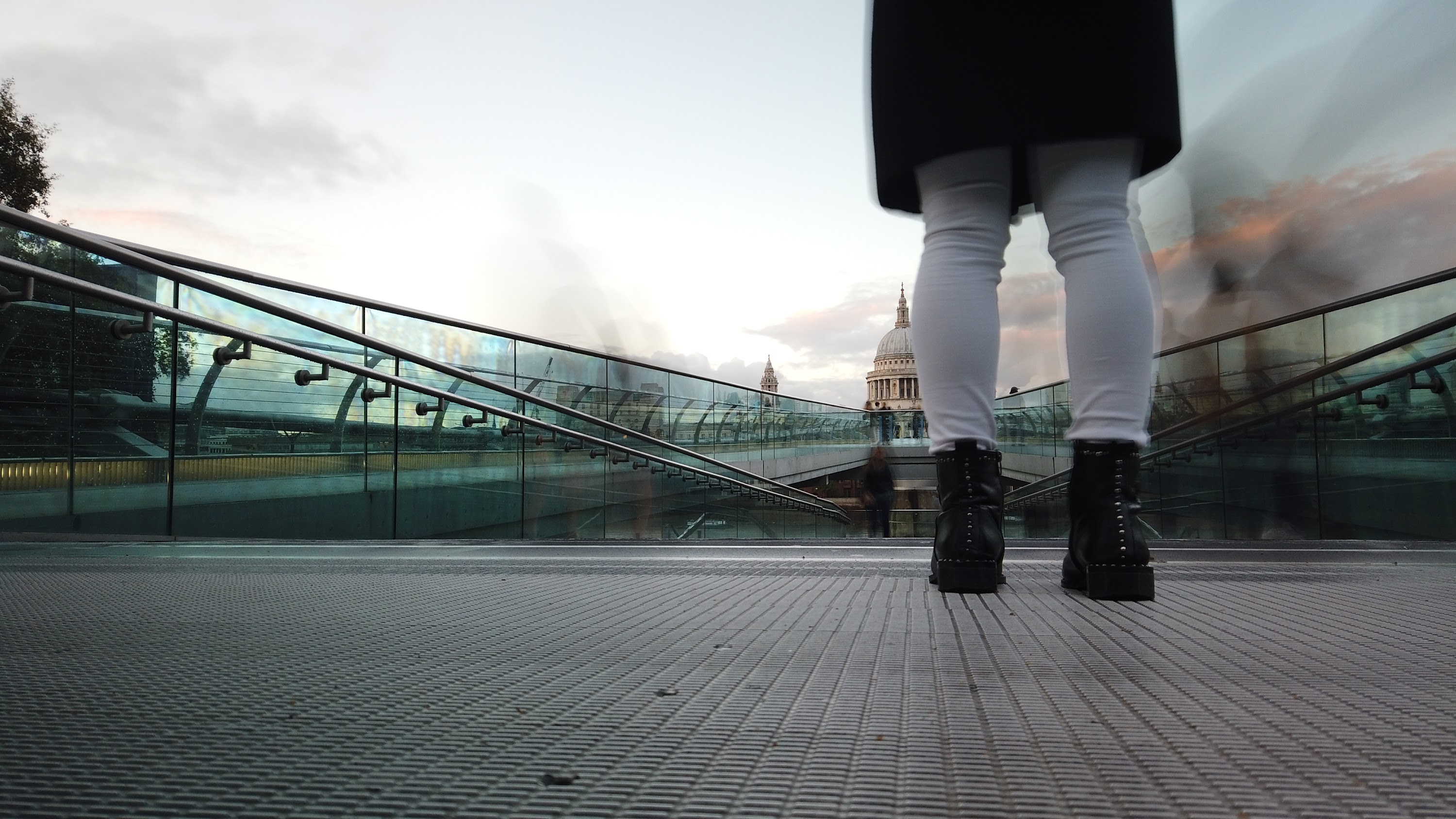 Millennium Bridge Long Exposure Looking Toward St. Paul's Cathedral, London