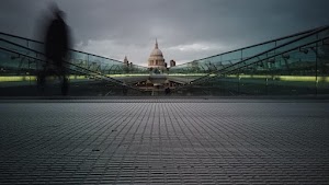 Millennium Bridge Looking Toward St. Paul's Cathedral, London