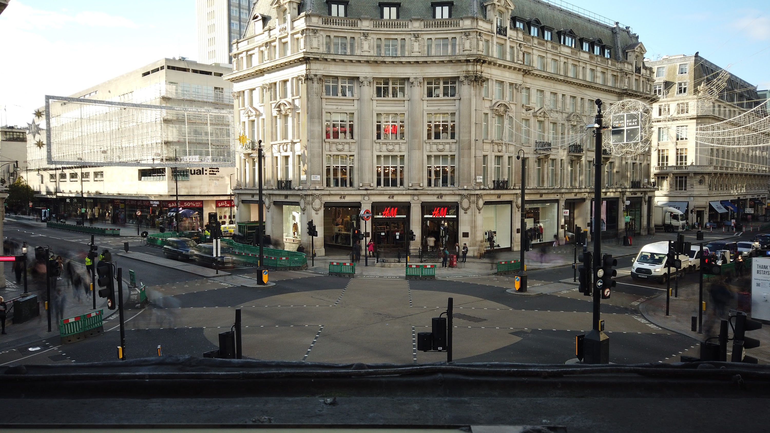 Oxford Circus Intersection at Christmas, London