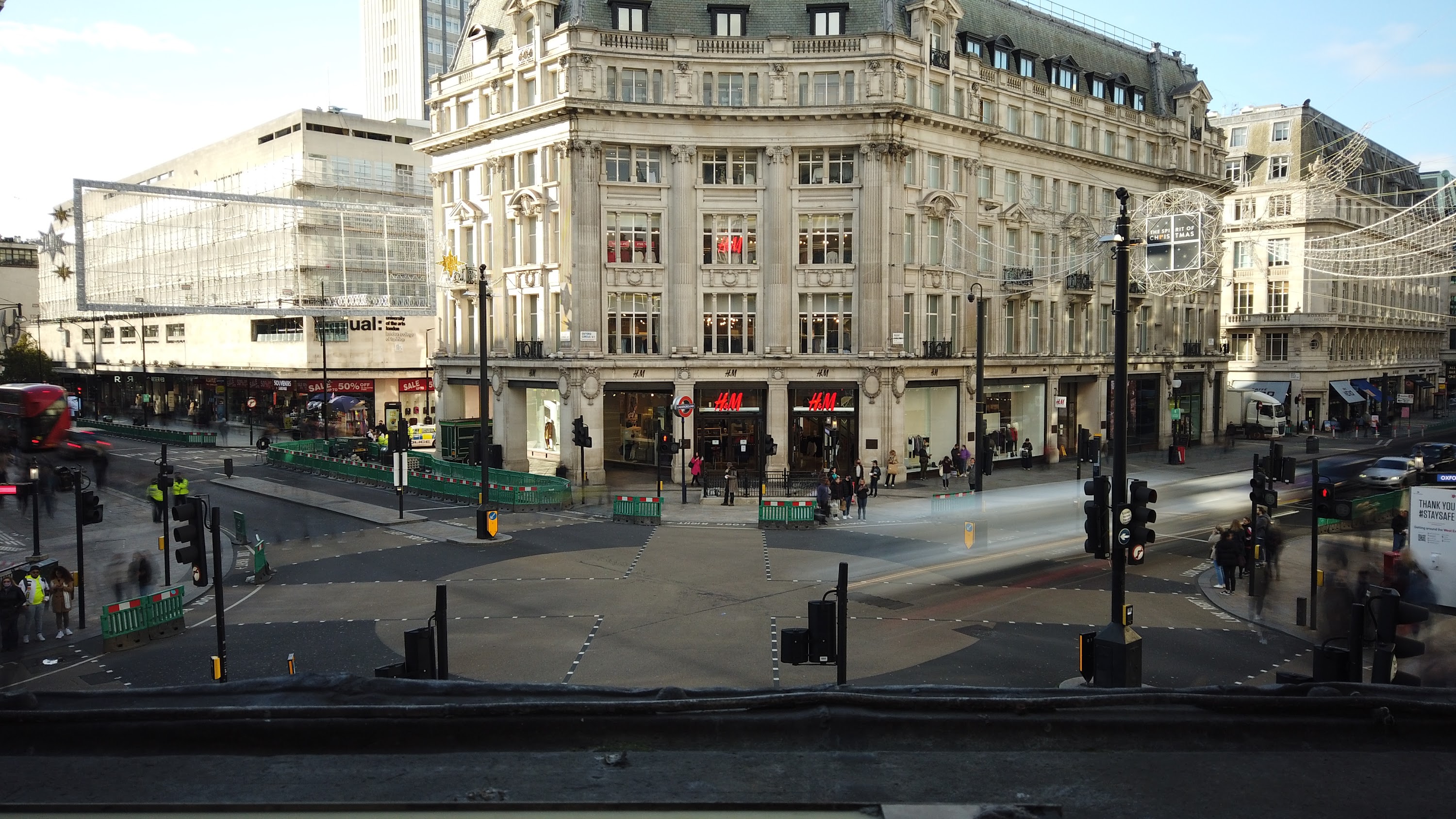 Oxford Circus Intersection at Christmas, London