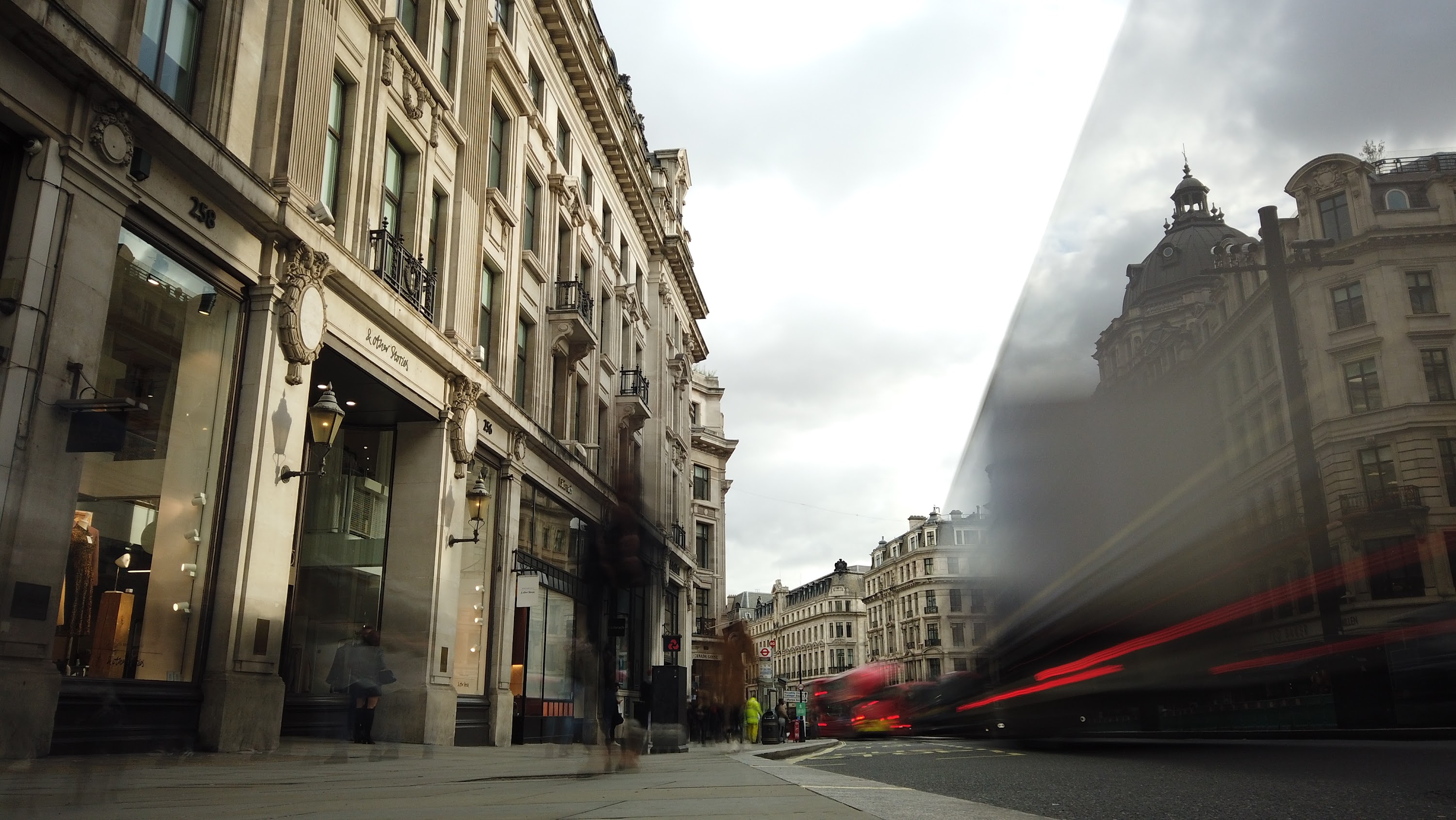 Long Exposure on a Grand London Street at Dusk