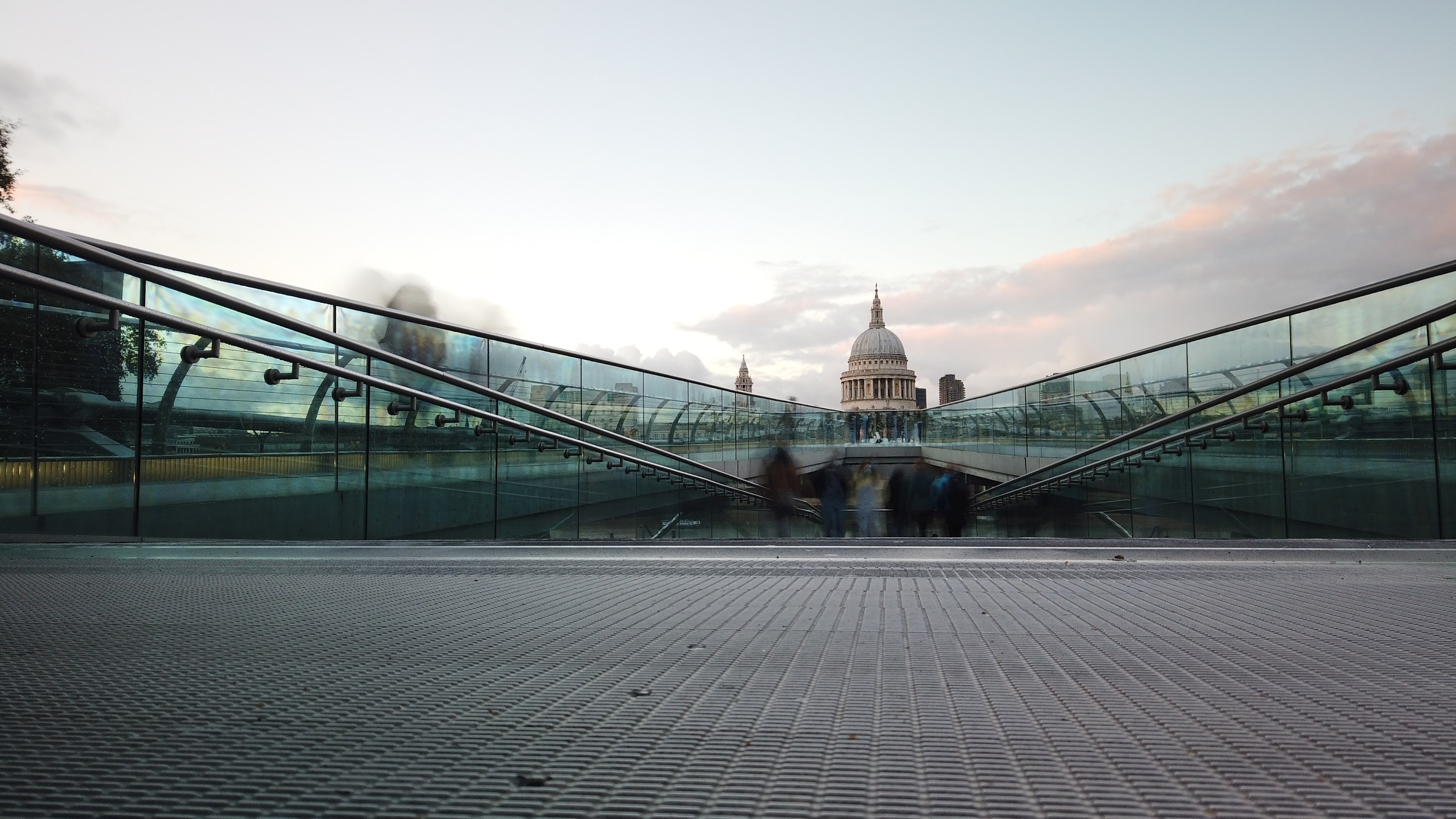 Millennium Bridge Long Exposure Looking Toward St. Paul's Cathedral, London