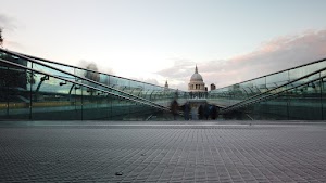 Millennium Bridge Long Exposure Looking Toward St. Paul's Cathedral, London