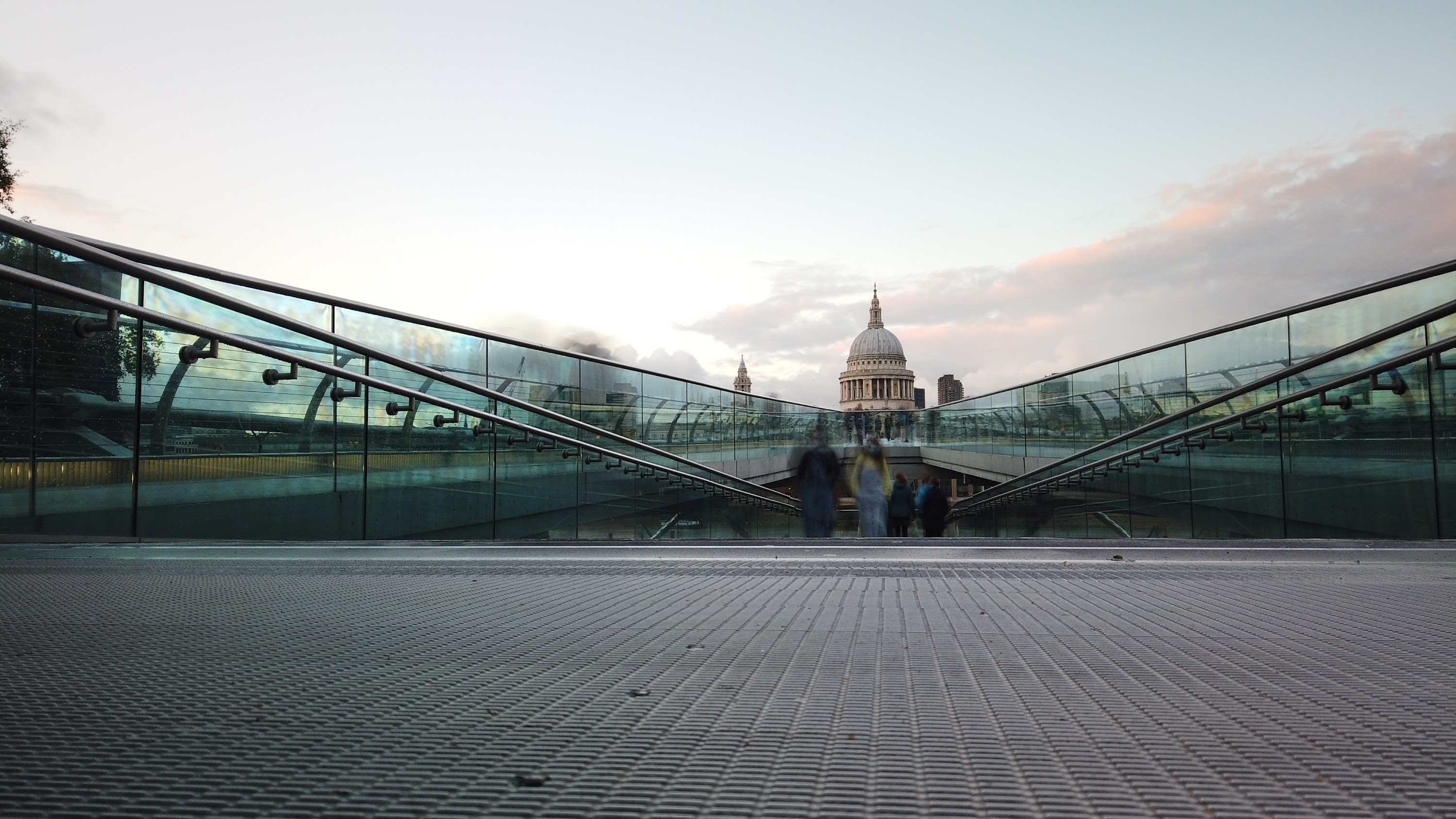 Millennium Bridge Long Exposure Looking Toward St. Paul's Cathedral, London