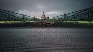 Millennium Bridge Looking Toward St. Paul's Cathedral, London