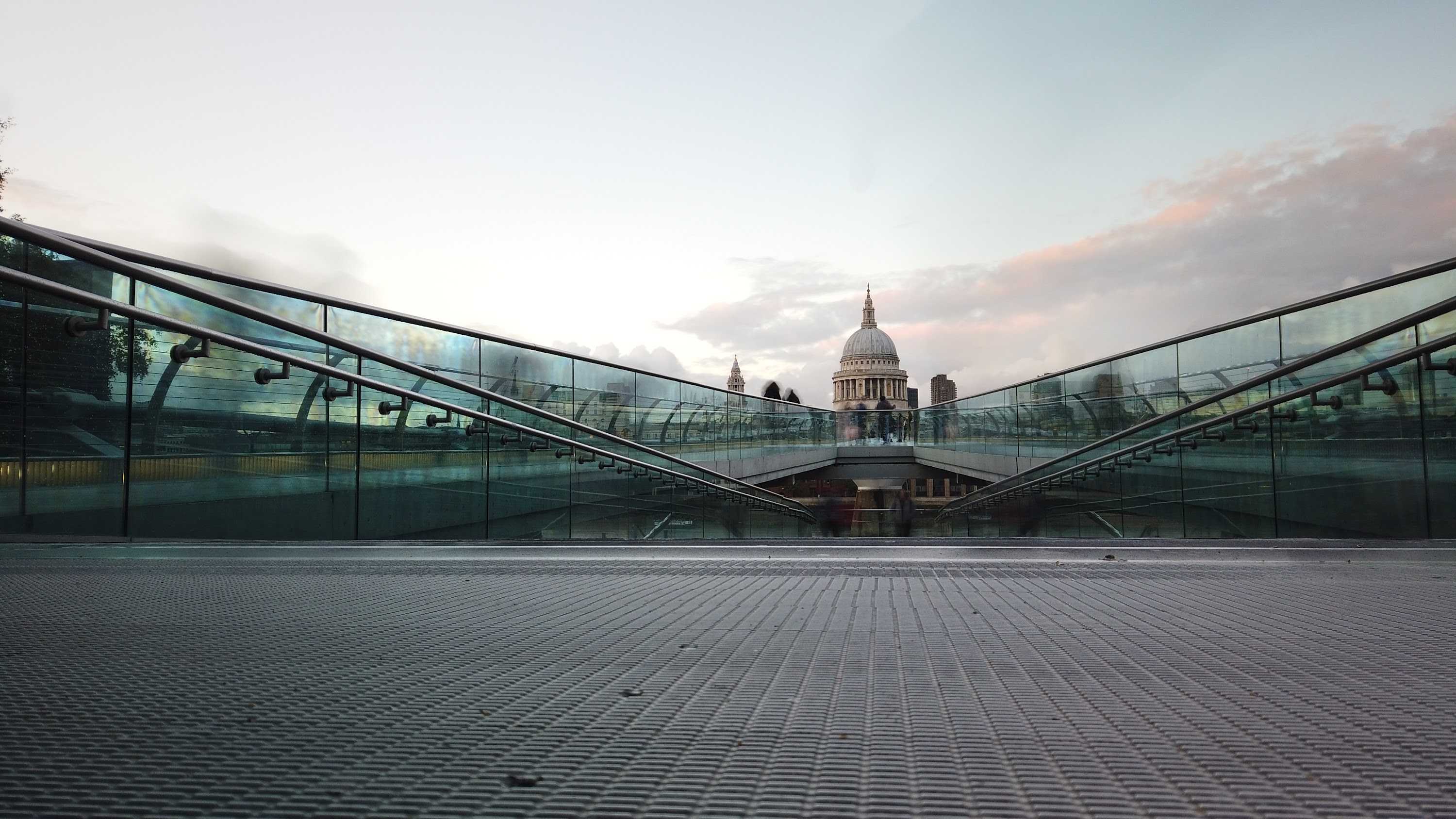 Millennium Bridge Long Exposure Looking Toward St. Paul's Cathedral, London