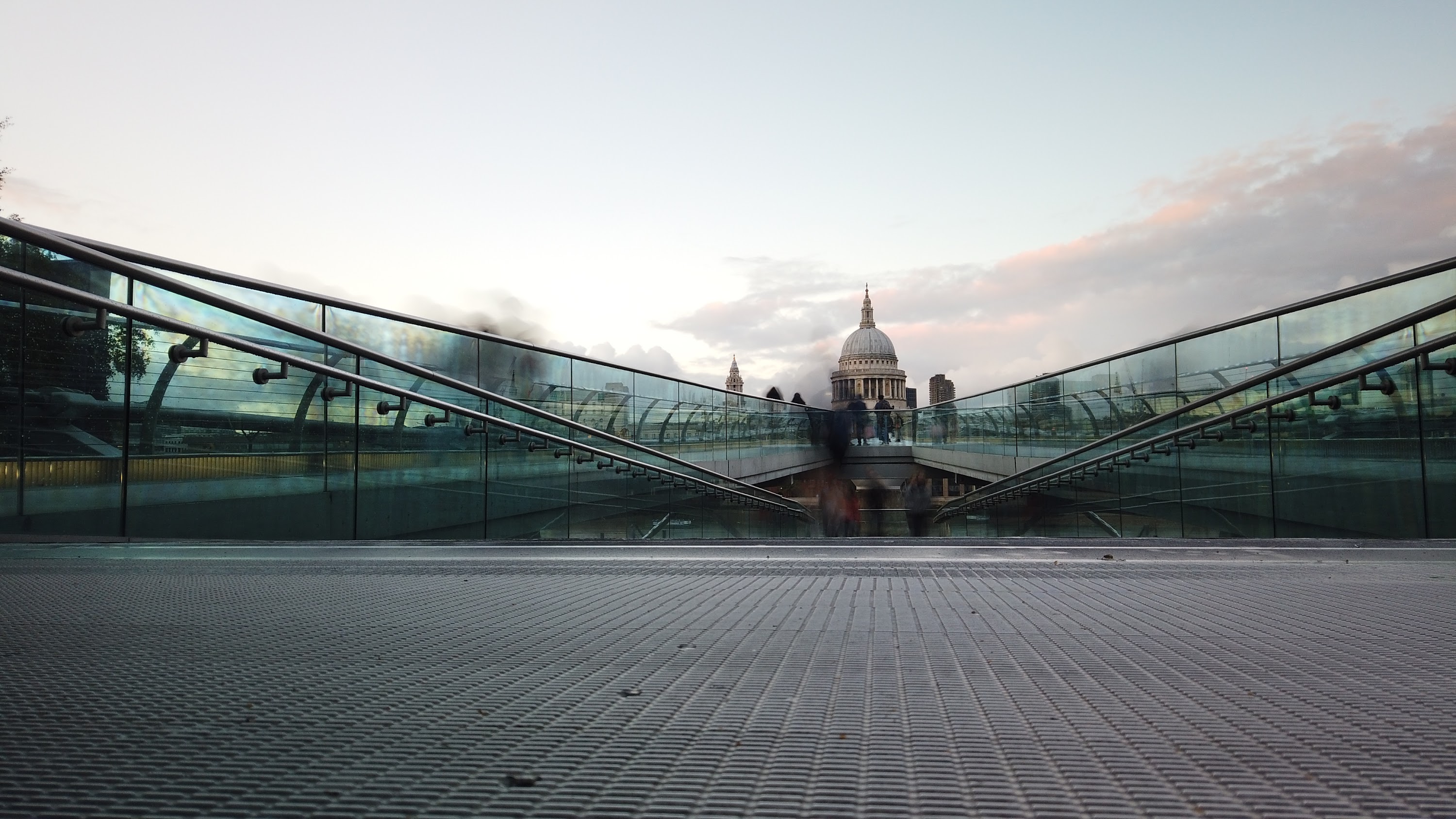 Millennium Bridge Long Exposure Looking Toward St. Paul's Cathedral, London