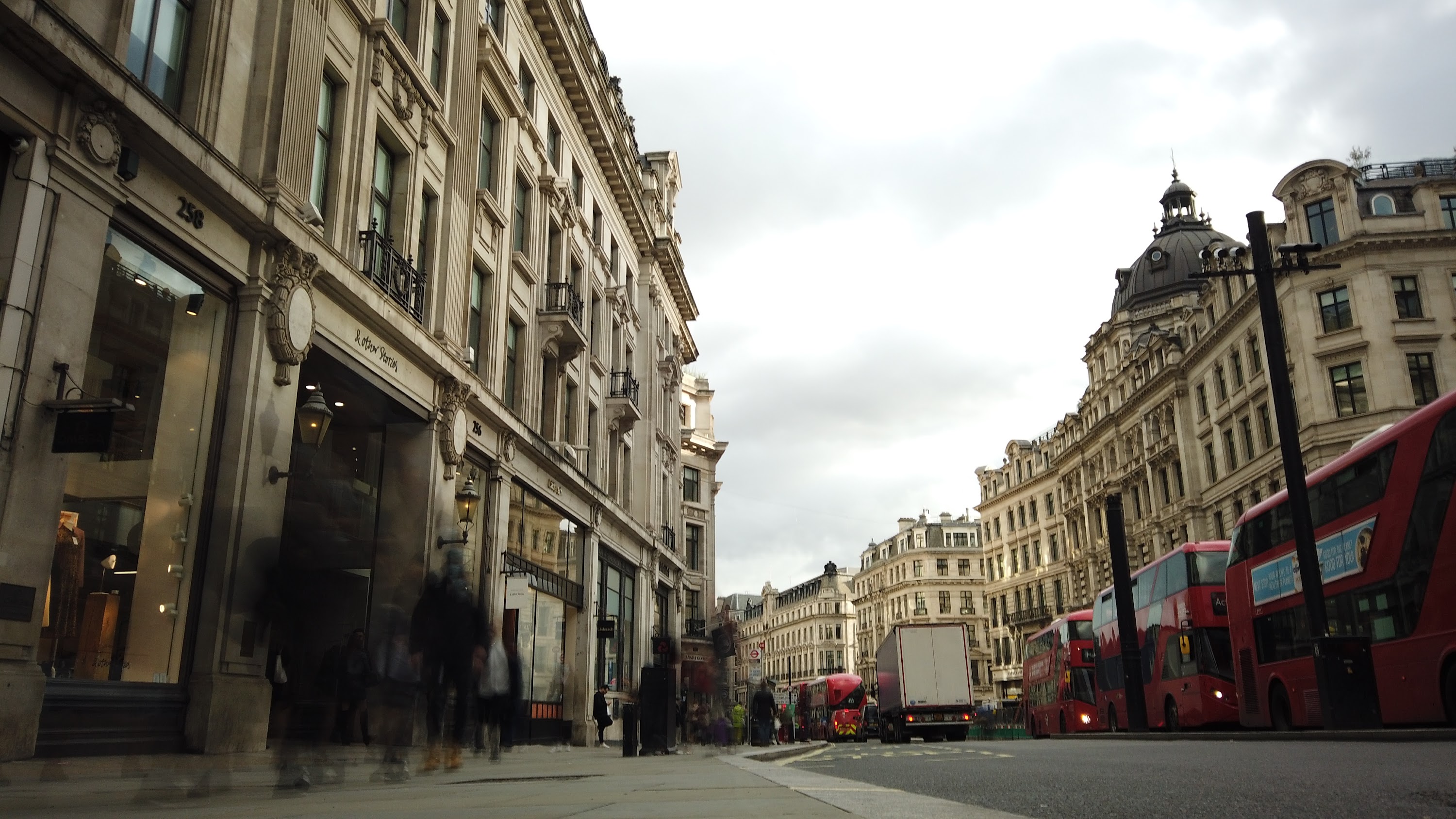 Long Exposure on a Grand London Street at Dusk