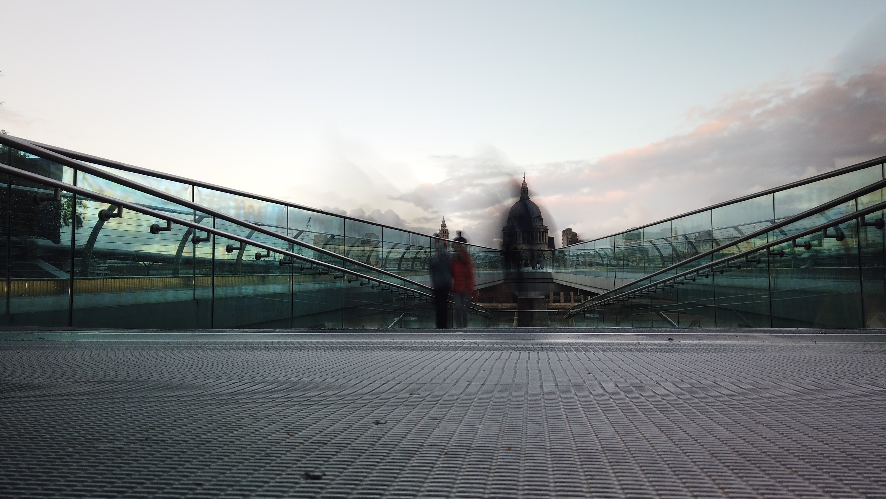 Millennium Bridge Long Exposure Looking Toward St. Paul's Cathedral, London